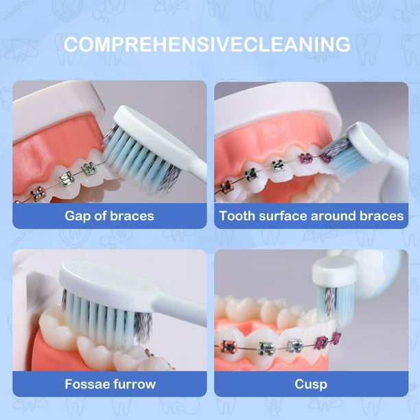 Portable Orthodontic Toothbrush Teeth Toothpaste Toothbrush In