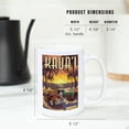 thumbnail image 5 of 15 fl oz Ceramic Mug, Kauai, Woodies on the Beach with Rooster, Dishwasher & Microwave Safe, 5 of 5