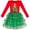 Red Green Tree, variant on Girls Dress Christmas Santa Long Sleeve Party Dress 4 Years
