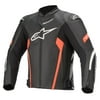 Alpinestars Faster V2 Airflow Mens Leather Motorcycle Jacket White/Red 52 EUR