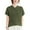 Army Green, variant on ZANZEA Women Short Sleeved O-Neck Blouse Solid Color Shirts Tops