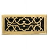 Brass Elegans 120D 4" X 10" Victorian Series Solid Brass Decorative Floor Register Vent