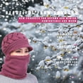 thumbnail image 4 of Sonducket 2020 nuevo calentador de cuello femenino Otoño Invierno gorros sombreros máscara mujer invierno sombrero tejido sombreros bufanda conjunto Sombreros Cuero Rosa, 4 of 8