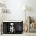 thumbnail image 2 of Sweet Jojo Designs Boho Floral Wildflower Black and Orange Dog Crate Kennel Cover 36in., 2 of 6