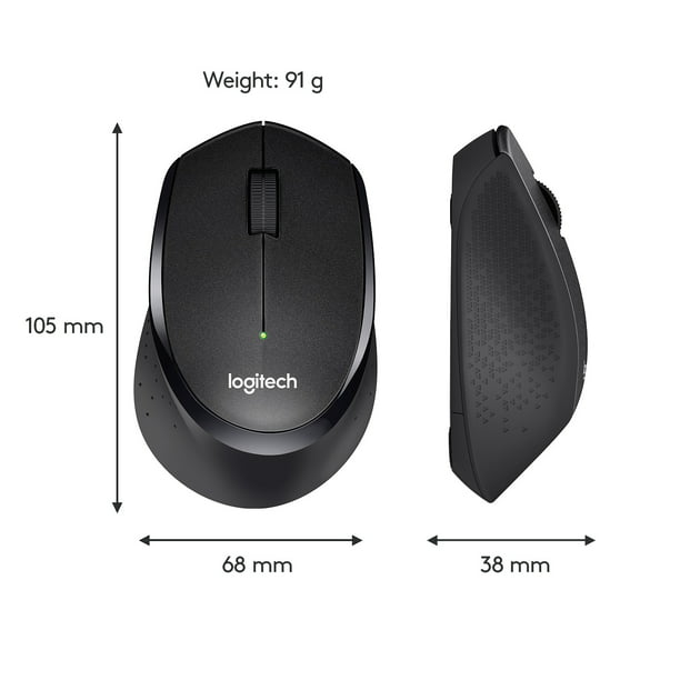 Logitech M330 SILENT PLUS Wireless 2.4GHz with USB Receiver, 1000 DPI Optical Tracking, 2-year Battery Life, Compatible PC, Mac, Laptop, Chromebook, Black - Walmart.com