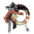 thumbnail image 1 of Promotion!Corona de Halloween Arpillera Corona de Jack-o-Lantern Colgador de puerta con cara de fantasma, 1 of 4