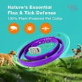 thumbnail image 3 of ZingZap Flea & Tick Collar 2-Pack Purple, Protects from Biting Insects, Adjustable Fits Both Dogs & Cats, Built-in Plant Based Formula, Slow-Release Lasting Protection, Waterproof, 3 of 7