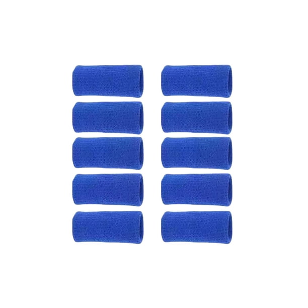 Qarigey 10 piezas de funda para la yema del dedo, Protector de articulación de la mano transpirable, soporte, mangas antideslizantes, ejercicio Suministros de ortodoncia Azul Qarigey CE015206-03