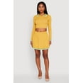 thumbnail image 2 of Womens Daisy Contrast Trim Cropped Long Sleeve Polo Shirt, 2 of 5