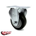 thumbnail image 4 of Polyurethane Top Plate Rigid Caster with 3 Inch Black Wheel - 300 lbs. Capacity Per Caster - Service Caster Brand, 4 of 4