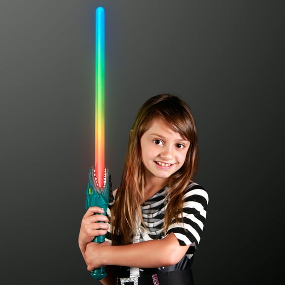 FlashingBlinkyLights LED Dragon Light Up Saber Sword with "Rawr" Sound Effects