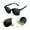 Jx288-3_black+champagne, variant on Trendy Polarized Folding Sunglasses for Women Men UV400 Protection Anti Glare Ultralight Foldable frame (Black+Champagne)
