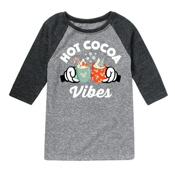 Disney - Hot Cocoa Vibes - Toddler & Youth Raglan Graphic T-Shirt