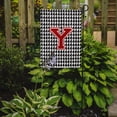 thumbnail image 2 of Houndstooth Black Initial Y Monogram Initial Garden Flag CJ1021, 2 of 2