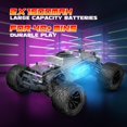 thumbnail image 4 of JoyStone RC Cars High Speed Remote Control Truck, 1:16 Scale 30+MPH RC Vehicle with LED Lights, 4WD All Terrain Offroad Truck with 2 Batteries, Gifts for Kids Adults, 4 of 12