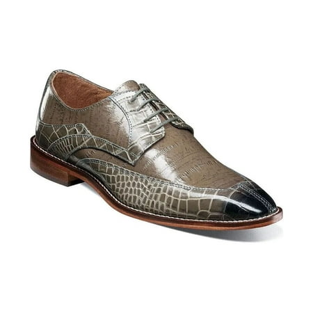 

Stacy Adams Trubiano Moc Toe Oxford Crocodile Leather Shoes Gray 25631-020