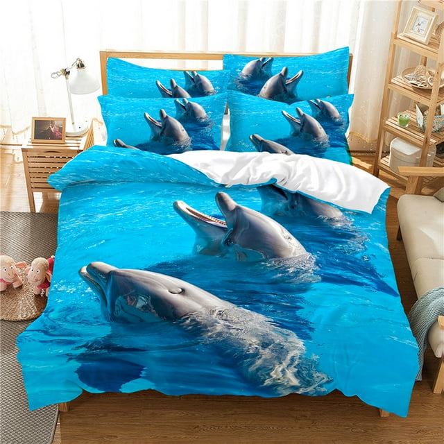 2Pcs/3Pcs Couverture de Couette + Pillowcase 3D Sous-Marine Impression Numérique Literie Ensemble Style: YF092 Spécification: Twin
