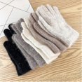 thumbnail image 1 of Elastic Full Finger Gloves Warm Thick Cycling Driving Fashion Women Men Winter Warm Knitted Woolen Outdoor Gloves, 1 of 5