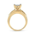 thumbnail image 3 of 10kt Yellow Gold Princess Diamond Cluster Bridal Wedding Engagement Ring 1-1/2 Cttw, 3 of 4