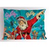 Santa Pillow Sham Rock n Roll Singing Santa with Dancing People at Christmas Party Retro Pop Art Style, Decorative Standard Queen Size Printed Pillowcase, 30 X 20 Inches, Multicolor, by Ambesonne