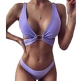thumbnail image 1 of Women's Bikini Swimsuit Tie Back Ruched Two Piece Bathing Suit, 1 of 2
