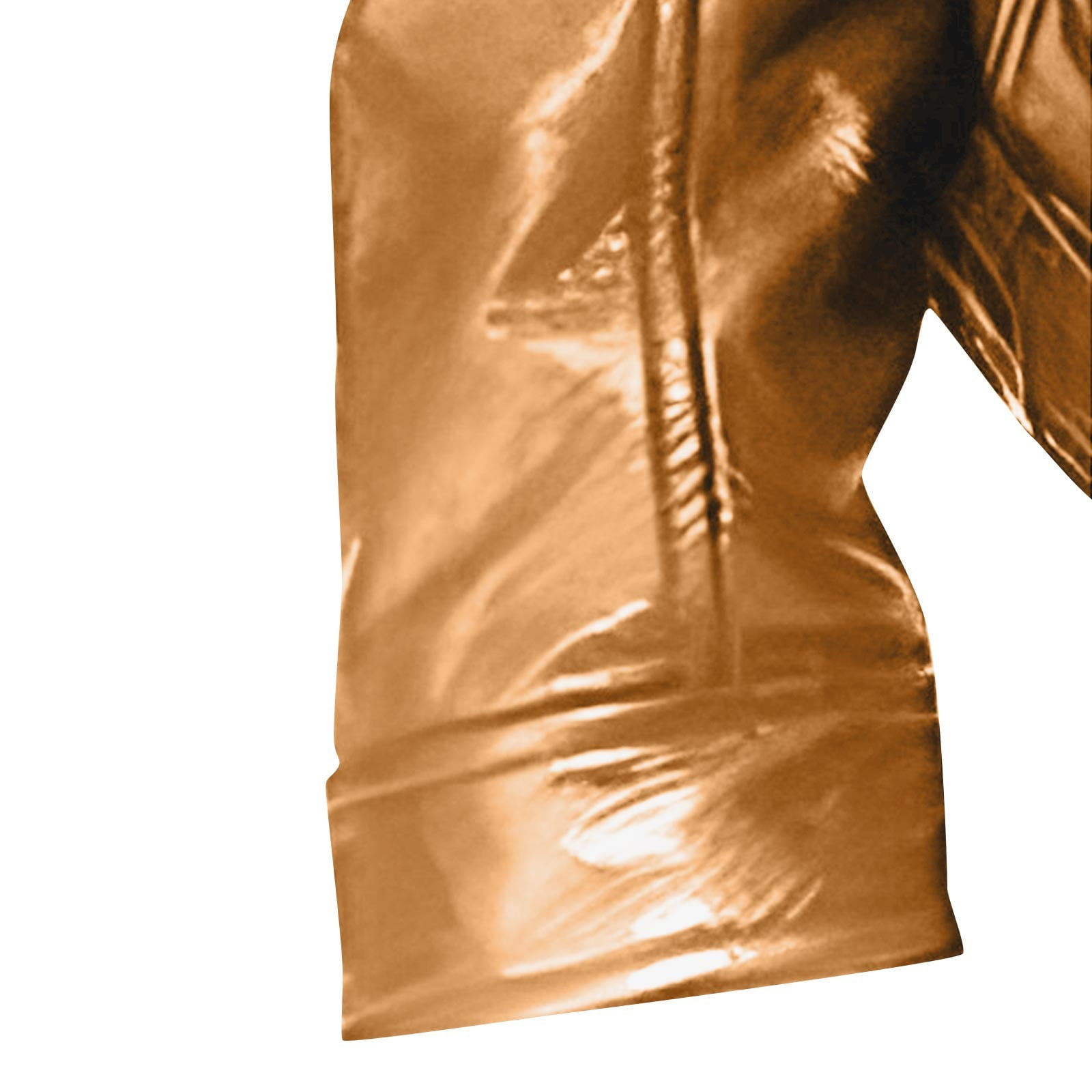 BVnarty Men's Genuine Leather Jacket Motorcycle Biker Slim Fit Stand Collar Zipper Outwear Large (Khaki,S)