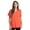 Orange Stretch Fabric, variant on Women's V-Neck Printed Scrub Top