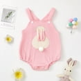 thumbnail image 2 of Tanghaowl Toddler Baby Gilrs Jumpsuit My First Easter Baby Girl Boy Outfit Sleeveless Bodysuit Rabbit Bunny Knit Strap Romper Jumpsuit Summer Clothes Fashion Baby Girl Clothes, 2 of 8