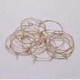 thumbnail image 5 of 50pcs 20/25/30/35 mm Silve Plated Ear Wire Hoops DIY Craft Earring Open Beading Big Circle Jewelry Making Findings Wedding (Color: Rhodium; Size: 30mm), 5 of 5