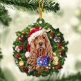 thumbnail image 1 of Decoraciones navideñas, regalo divertido para amantes, corona navideña colgante acrílica, colgantes de perro salchicha para adorno para árbol de Navidad, 1 of 4