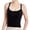 Black, variant on Gtoiithly Summer Women Scoop Neck Thin Strap Ribbed Padded Crop Cami Tank Top, Stretch Slim Basic Layering Sleeveless Undergarment Black S