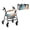 Beach Starfish Seashell, variant on COEQINE Seat and Backrest Covers for Rollator Walkers with Under Seat Rollator Bag, Stylish Mobility Accessory Replacement Decor for Older Elderly Gifts, Gray Leopard Print