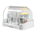 thumbnail image 1 of Portable Baby Bottle Drying Rack with Dustproof Lid, Removable Drip Tray, and Compact Storage Design White, 1 of 5