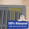 thumbnail image 3 of SHIQI-Easy Clean Litter Mat: 24" X 15" Silicone Groove Design Litter Trapping Mat Easy to Vacuum & Rinse - Waterproof Urineproof Surface for Floor - Non-Slip Backing for Kittens (Grey,Pack of 2), 3 of 4