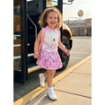 thumbnail image 5 of BemeyourBBs Baby Girl Back to School Outfit Kids Pre Kindergarten Outfits Toddler Baby Girl Summer Clothes Sleeveless Collared Button Tank Vest Tops and Book Pencil Printed Pleated Skirt Set, 5 of 9