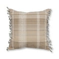 thumbnail image 2 of (2 pack) Better Homes & Gardens Reversible Plaid Decorative Square Throw Pillow, 20" x 20", Brown, 1 per Pack, 2 of 6