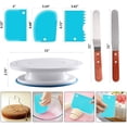 thumbnail image 2 of 73-Piece Cake Decorating Supplies Kit for Beginners - 24 Icing Piping Tips, Cake Rotating Turntable, Chocolate Mould, Pastry Nozzles Bags and More Accessories - Baking Supplies, 2 of 11
