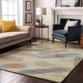 thumbnail image 7 of Addison Rugs Mayfield Premium Machine Washable Transitional Stripes Aloe Rectangle Rug, 8' X 10' Machine Washable Transitional Stripes Aloe Oversized Sherpa Throw Blanket, 7 of 7