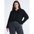 thumbnail image 2 of Scoop Women’s and Women’s Plus Relaxed Fit Button Front Shirt, Sizes XS-4X, 2 of 6