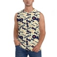 thumbnail image 2 of Lsque Game Controller Print Men's Cotton Blend Sleeveless Muscle Shirts (S-3XL)- Moisture Wicking, Odor Protection, UPF 30+,XX-Large, 2 of 8
