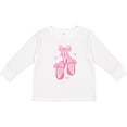 thumbnail image 3 of Inktastic Ballerina Pink Ballet Slippers Girls Long Sleeve Toddler T-Shirt, 3 of 5
