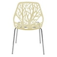 thumbnail image 5 of LeisureMod Dining Chair with Molded Polypropylene Seat and Chrome Legs Tree-Inspired Cutout Back Design Stackable for Modern Home, Kitchen, Cafes Asbury Collection, 5 of 8