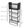 thumbnail image 2 of 5-Tier Storage Rack Coffee Station Microwaves Rack Rectangular Storage Rack Kitchen Organizer Shelf, 2 of 13