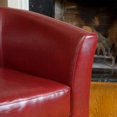 thumbnail image 2 of Noble House Histoire Leather Club Chair in Red, 2 of 3