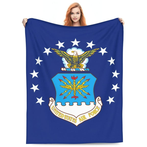 Department Of The Air Force Blanket Soft and Warm Cozy Flannel Lightweight Throw Blanket for Couch Sofa Bed 50x40