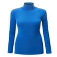 thumbnail image 1 of Women‘s Long Sleeve Rib Turtleneck Top Pullover Sweater L RED, 1 of 6