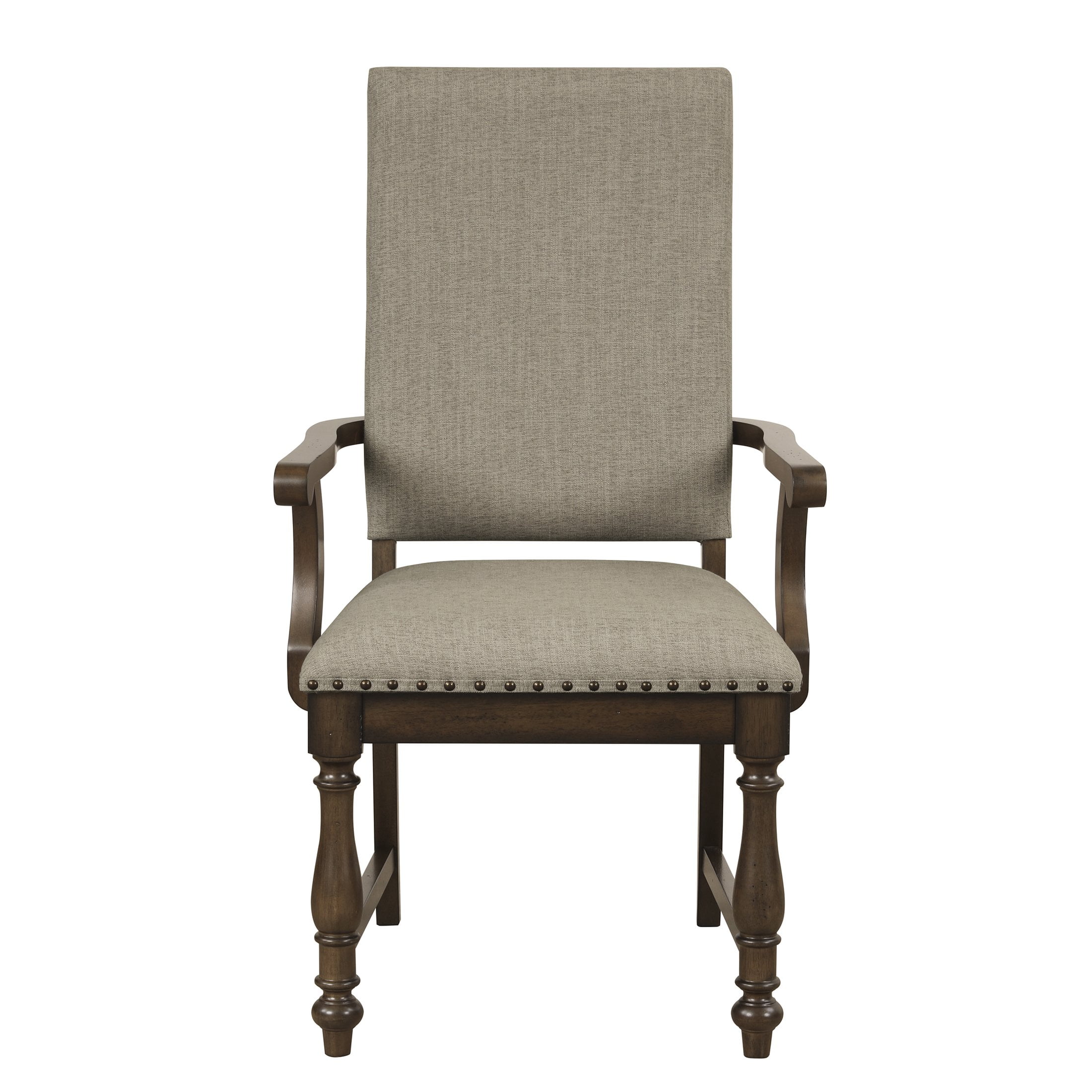 OakvillePark Hazard Dining Arm Chair (Set of 2), Brown