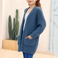 thumbnail image 6 of xaweyi Girls Fleece Jackets Winter Coats Warm Cosy Long Sleeve Open Front Plush Casual Outwear School Coats Lightweight Jackets,Sizes 9-10 Years, 6 of 6