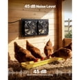 thumbnail image 6 of 15W Solar Panel Dual Solar Powered Vent Fans 2668 RPM High Speed Adjustable Angle Fast Air Exchange Greenhouse Chicken Coop Grow Tent Fan, 6 of 6