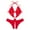 Red, variant on Harpily 2025 Intimates Women Lace Deep V-Neck Clearance Underwear Bodysuit One-piece Garment Underwear